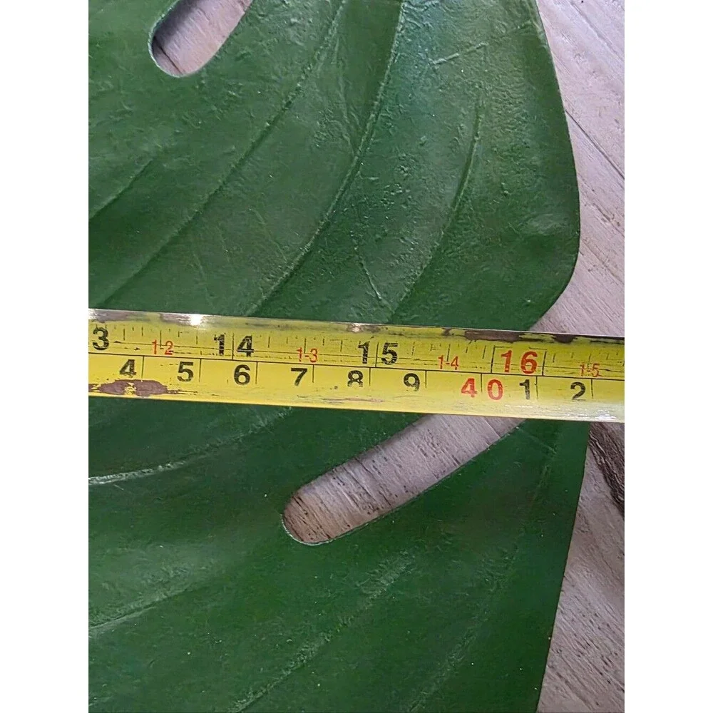 Pier 1 Monstera Leaf Placemat Set Of 8 17x16 Tropical Patio Hollywood Regency